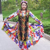 新款 演出服  新疆民族服饰 舞台装  新疆和田艾迪来丝绸  女装