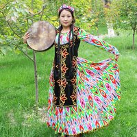 2015晚会 民族舞服 新疆民族服饰 舞台服装 少数民族舞蹈服  女装