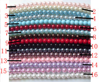 DIY串珠材料-国产AAA级玻璃仿珍珠21色，6MM