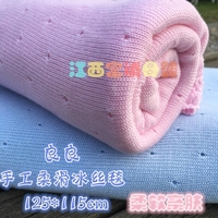 新品良良婴童手工柔滑冰丝毯竹纤维盖毯盖被手工花边夏季空调毯子