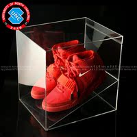 北卡 斜面展示水晶鞋盒 简易鞋柜 透明亚克力篮球鞋收纳 飞人鞋盒