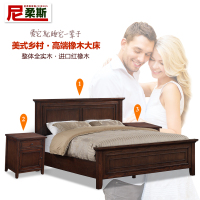 美式乡村实木主卧双人床1.8米高档橡木床小户型婚床大床1.5米客房