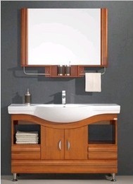 美式浴室柜橡木实木卫生间整体卫浴柜面盆落地洗脸盆洗手盆柜组合