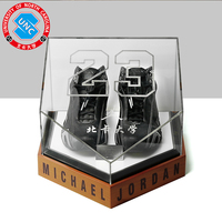 北卡大学 球鞋收纳盒 透明水晶篮球鞋盒Jordan珍藏AJ高级展示礼品