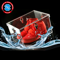 北卡大学 密封鞋盒 至尊款防氧化亚克力透明水晶鞋盒 篮球鞋收纳