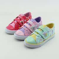 ABC童鞋2015春秋款B51121009女童鞋小童鞋魔术贴儿童帆布鞋26-30