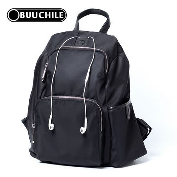 BUUCHILE/博驰2016新品韩版女包牛津纺竖款纯色旅游包双肩包6878