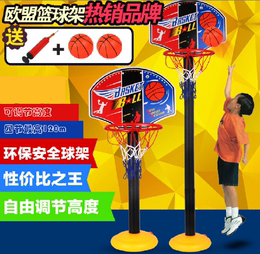 儿童体育运动投篮玩具可升降调节篮球架塑料板配打气筒