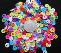 迷你纽扣扣子混装树脂儿童DIY画幼儿手工制作彩色钮扣花材料批发