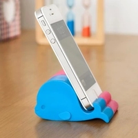 创意纯色可爱卡通造型iPad支架 手机座-鲸鱼