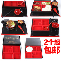 日韩式餐具高档餐盒PP塑料便当盒饭盒五格带碗带盖快餐盒外卖便当