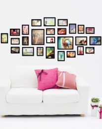 客厅实木照片墙/创意欧式卧室相片墙/大尺寸相框墙组合包邮挂墙惠