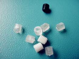 尼龙紧定螺丝塑料机米螺丝钉塑胶一字槽无头螺钉螺丝杆M3系