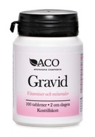 瑞典直邮代购 ACO Gravid ACO 孕妇及哺乳期复合维生素 100 片