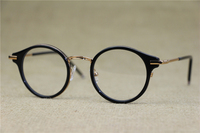 时尚复古男女全框眼镜架平光镜文艺近视配光眼镜超轻板材正品