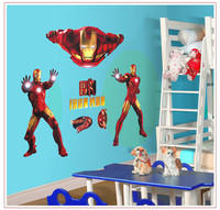 机器人钢铁侠英雄卡通动漫 儿童房男孩卧室床头教室装饰墙贴纸画