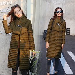 2016年冬季新品韩国版修身显瘦气质时尚外套中长款轻薄羽绒服女潮