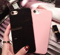 iPhone7手机壳 光面纯色软壳 布丁粉色手机壳苹果6保护壳plus简约