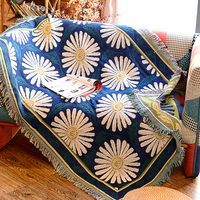欧式单双人沙发巾罩纯棉清新创意咖啡厅客栈地毯影楼道具布景四季