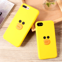 大黄鸭iphone6/plus手机壳苹果7p软硅胶保护套6s卡通可爱立体新I5