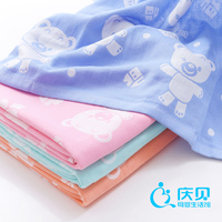 新生儿婴儿浴巾纯棉超柔纱布加大毛巾被吸水软宝宝儿童正方形盖毯