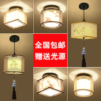 新中式吸顶灯过道走廊玄关阳台LED灯现代简约圆形小房间门厅灯具