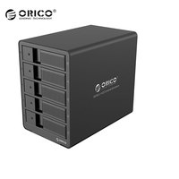 ORICO 全铝5盘位SATA3.0串口硬盘盒外置存储USB3.0硬盘柜硬盘箱子