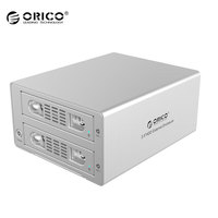 ORICO 3.5寸硬盘盒 外置双盘位高速USB3.0 eSATA带磁盘阵列硬盘柜