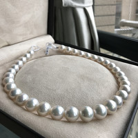 天然爱迪生淡水珍珠项链 极光白色 11-13.5毫米