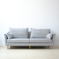 实木布艺沙发北欧日式现代简约小户型客厅沙发床组合单双三人睡觉