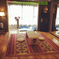 美式全盖沙发垫纯棉民族风几何客栈客厅地毯东南亚布艺沙发巾防滑