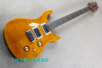 PRS款22品电吉他 虎纹枫木橘黄色 玫瑰木指板  颜色可定制