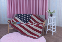 美式乡村沙发巾美国国旗盖毯纯棉沙发套罩防尘罩英国旗沙发垫防滑